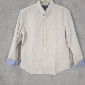Banana Republic Button Up Shirt Sz XL Striped Soft Wash Tailored Slim Seersucker